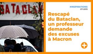 Rescapé du Bataclan, un professeur demande des excuses à Macron
