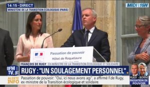François de Rugy lors de la passation de pouvoir: "Nous nous retrouverons pour l'écologie, pour la République, pour la France"