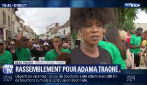 Assa Traoré: "3 ans après, on est encore là à demander vérité et justice" lors du rassemblement pour Adama Traoré
