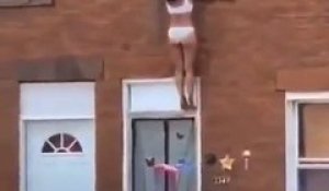 La maitresse d'un homme fait une grosse chute d'un balcon en voulant prendre la fuite