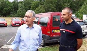 Plus de 500 pompiers engagés pour combattre les feux de récolte dans l'Eure, dont 119 d'autres départements qui reçoivent les félicitations de Pascal Lehongre, le président du Département