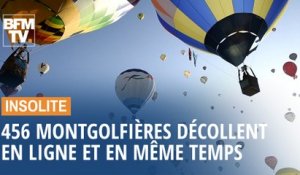 Plus de 400 montgolfières ont décollé en simultané à Chambley en Meurthe-et-Moselle