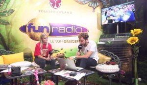 LOVRA en interview sur Fun Radio à Tomorrowland 2019