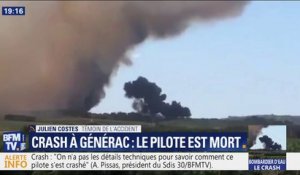 Crash à Générac: selon un témoin, "l'avion est ressorti de la fumée à très basse altitude" et a chuté "d'un seul coup"