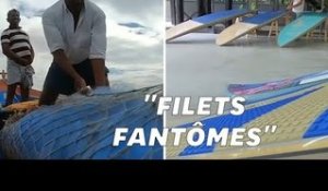 Cette entreprise fabrique des planches de surf avec des déchets trouvés dans l'océan