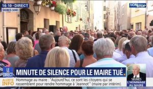 Les habitants de Signes observent une minute de silence en hommage à Jean-Mathieu Michel
