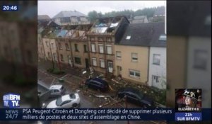 Les premières images des dégâts causes par la tornade qui s'est abattue en Meurthe-et-Moselle et au Luxembourg