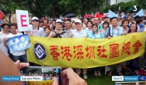 Hong Kong : les pro-Pékin manifestent contre le mouvement démocratique