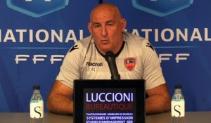 J4 - le point presse du coach F. Ciccolini avant la réception du FC Bastia-Borgo