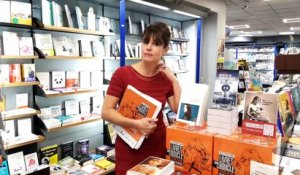 Besançon : Betty Gauthey libraire à la Maison de la presse annonce le festival littéraire "Le livre dans la Boucle"