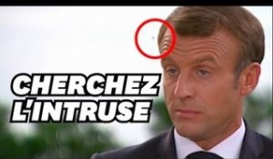 Macron embêté par une mouche en pleine interview avec Lapix