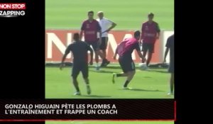 Gonzalo Higuain pète les plombs à l'entraînement et frappe un coach (vidéo)