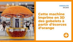 Cette machine imprime en 3D des gobelets à partir d’écorces d’orange