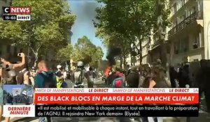 Regardez les images des violences qui se sont déroulées peu après 15h quand des Black Blocs sont entrés au sein de la manifestation pour le climat