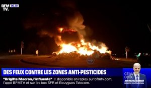 Des agriculteurs allument des feux contre les arrêtés anti-pesticides et le futur projet de zone de non-traitement
