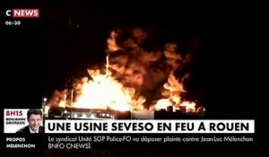 Incendie d'une usine "à haut risque" à Rouen : Un périmètre de confinement mis en place - La Préfecture demande d'éviter la zone