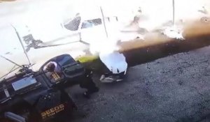 Un avion s'écrase à moins d'un mètre d'un homme
