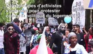 Afrique du Sud: des "zombies" manifestent contre la politique du logement