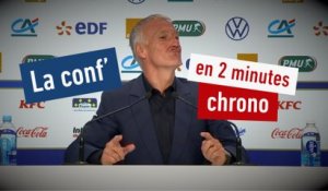 La conf' de presse de Didier Deschamps en 2 minutes chrono - Foot - Bleus