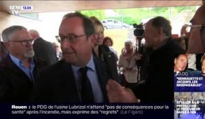 Les images de François Hollande et du petit fils de Jacques Chirac lors de l'hommage à l'ancien Président en Corrèze