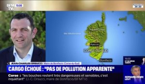 Cargo échoué: Jean-Michel Orsucci, maire de Bonifacio affirme que pour l'instant "il n'y a pas de pollution constatée"