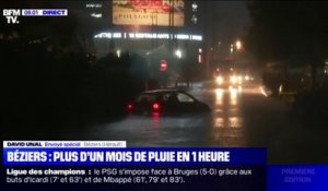 De nombreuses routes inondées à Béziers en raison des fortes pluies