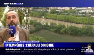 Inondations dans l'Hérault: le maire de Béziers Robert Ménard "n'avait jamais vu de pluies pareilles"