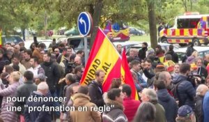 Espagne: de nombreux franquistes présents devant le cimetière El Pardo