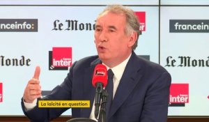 François Bayrou : "En quoi le modèle de 1905 est-il en danger ? A partir du moment où on n’accepte plus cette règle simple : “La loi protège la foi mais la foi ne fait pas la loi”."