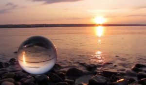 Glass Ball By The Shore