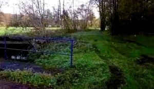 Vuillafans : Enedis entreprend un forage dirigé de 170 mètres entre le canal et le ruisseau à  Moulin Grand-Pierre