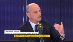 Réfome du bac : les épreuves "sont maintenues. Nous sommes prêts"; assure Jean-Michel Blanquer