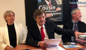 AGDE POLITIQUE - Jean-Louis COUSIN, tête de liste du Rassemblement Agathois rentre en campagne