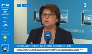 Municipales à Lille : "Les circonstances exceptionnelles sont là", dit Martine Aubry