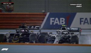 Accrochage entre Bottas et Grosjean en pleine séance d'essais libres