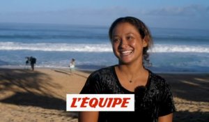 la réaction de Vahine Fierro à l'annonce du surf à Tahiti aux JO 2024 - Adrénaline - Surf