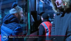 Grève du 12 décembre : tensions devant les dépôts de bus de la RATP