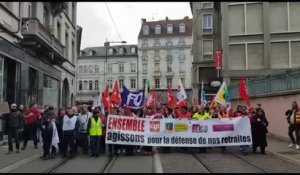 Retraites : "une mobilisation encore plus forte" que le 5 décembre à Mulhouse