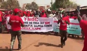 Fria : Les militants du FNDC dans la rue pour manifester contre le 3eme mandat !