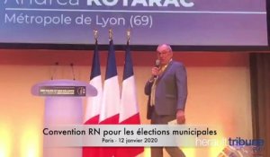 PARIS / SETE - Intervention de Sébastien PACULL à la convention nationale des municipales du RN