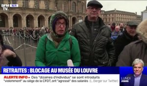 Réforme des retraites: l'agacement des touristes venus visiter le Louvre bloqué par les grévistes