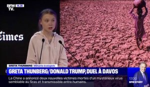 À Davos, au Forum économique mondial, Greta Thunberg a déclaré que "notre maison est toujours en train de brûler"
