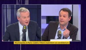 Municipales à Paris : "Je regrette la décision de Cédric Villani parce qu'elle nous affaiblit tous collectivement", déplore Bruno Le Maire