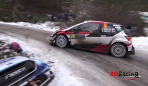 Crash lors du Rallye de Monte Carlo 2020 dans un virage de neige