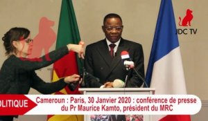Conférence de presse de MAURICE KAMTO à Paris le 30 Janvier 2020 (Partie I)
