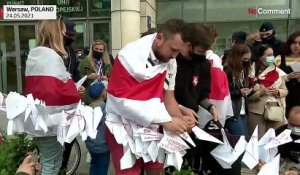 Pologne : manifestations de la communauté bélarusse après l'arrestation d'un opposant