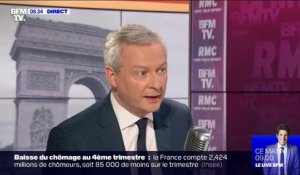 Baisse du chômage: Bruno Le Maire rappelle l'objectif  d'un taux à 7% en 2022