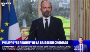 Édouard Philippe "se félicite vivement" de la baisse du chômage en France