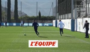 Thauvin à l'entraînement - Foot - L1 - OM