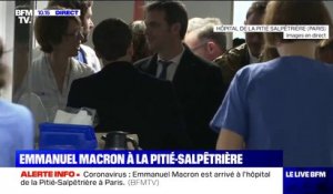 Coronavirus: Emmanuel Macron rencontre les personnels soignants de la Pitié-Salpêtrière